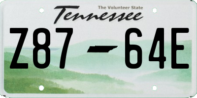 TN license plate Z8764E