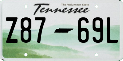TN license plate Z8769L