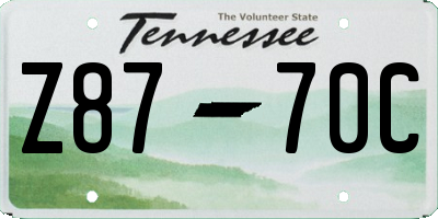 TN license plate Z8770C