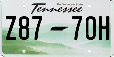 TN license plate Z8770H
