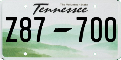 TN license plate Z8770O