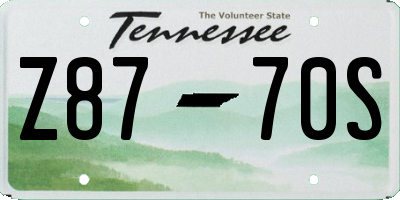 TN license plate Z8770S