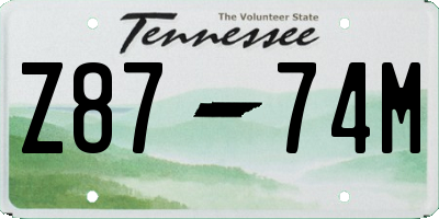 TN license plate Z8774M