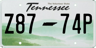 TN license plate Z8774P