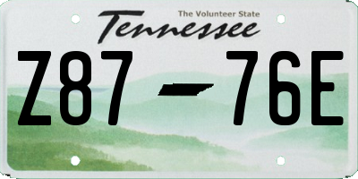 TN license plate Z8776E