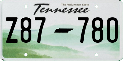 TN license plate Z8778O