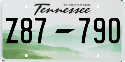 TN license plate Z8779O