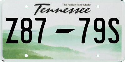 TN license plate Z8779S