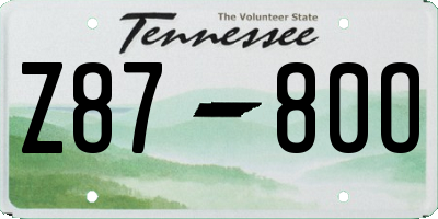 TN license plate Z8780O