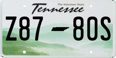 TN license plate Z8780S