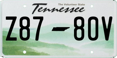 TN license plate Z8780V