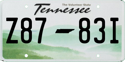 TN license plate Z8783I