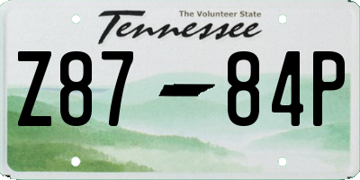 TN license plate Z8784P