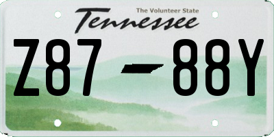 TN license plate Z8788Y