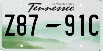 TN license plate Z8791C