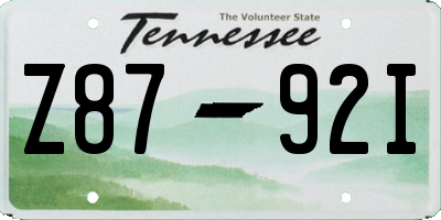 TN license plate Z8792I