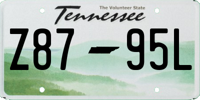 TN license plate Z8795L
