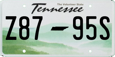 TN license plate Z8795S