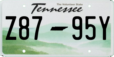 TN license plate Z8795Y