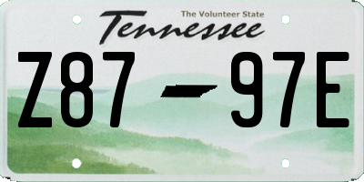 TN license plate Z8797E