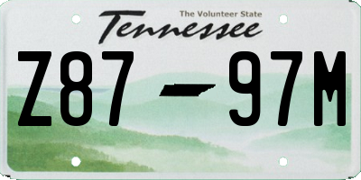TN license plate Z8797M