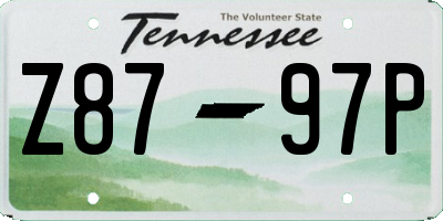 TN license plate Z8797P
