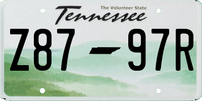 TN license plate Z8797R