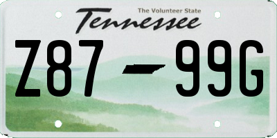 TN license plate Z8799G