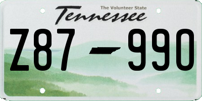 TN license plate Z8799O