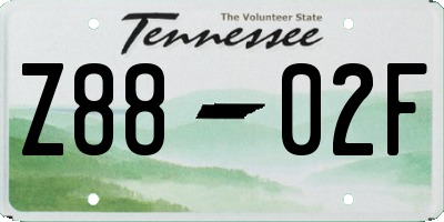 TN license plate Z8802F