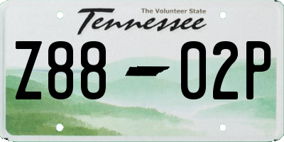 TN license plate Z8802P