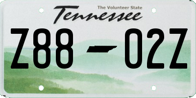 TN license plate Z8802Z