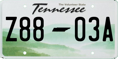 TN license plate Z8803A