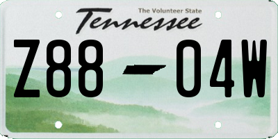 TN license plate Z8804W