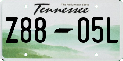 TN license plate Z8805L