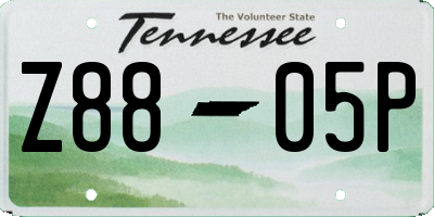 TN license plate Z8805P