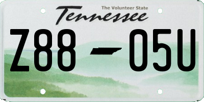 TN license plate Z8805U