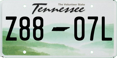 TN license plate Z8807L