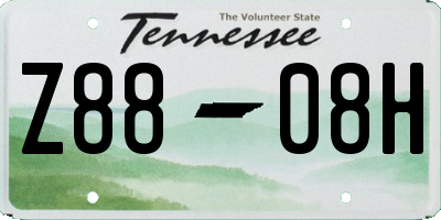 TN license plate Z8808H