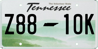 TN license plate Z8810K