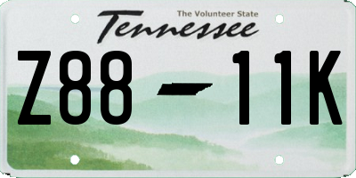 TN license plate Z8811K
