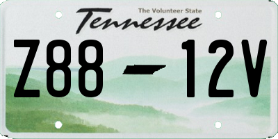 TN license plate Z8812V