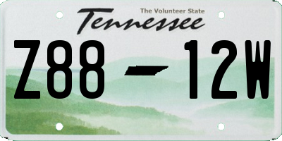 TN license plate Z8812W
