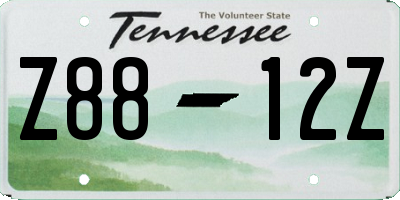TN license plate Z8812Z