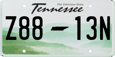 TN license plate Z8813N