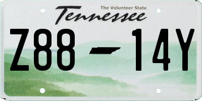TN license plate Z8814Y