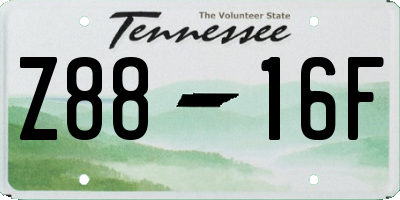 TN license plate Z8816F