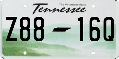 TN license plate Z8816Q