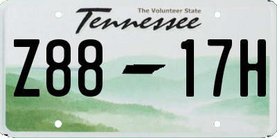 TN license plate Z8817H