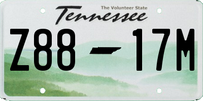 TN license plate Z8817M